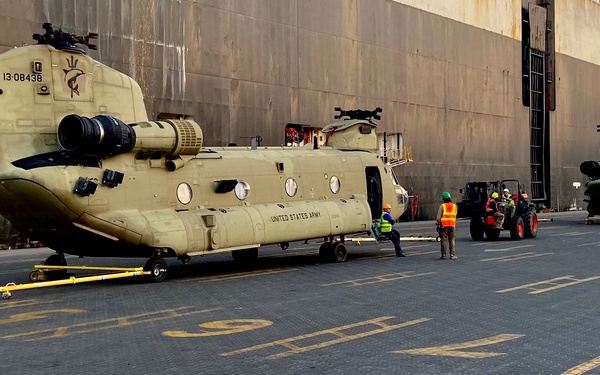 Warfighting (sustainment) - SDDC Transports 82nd CAB Aviation Assets into the CENTCOM Area of Operations