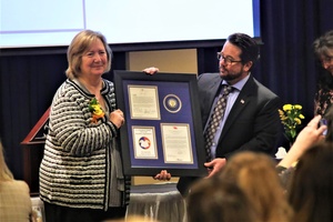 Human Resources Director Karen Kohn reflects on her career after her retirement ceremony at Fort McCoy