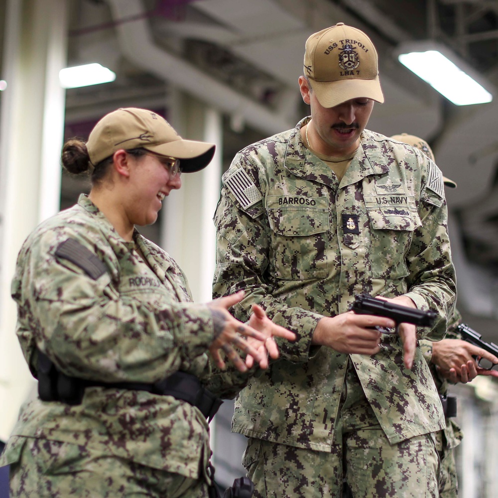 USS Tripoli Weapons Familiarization