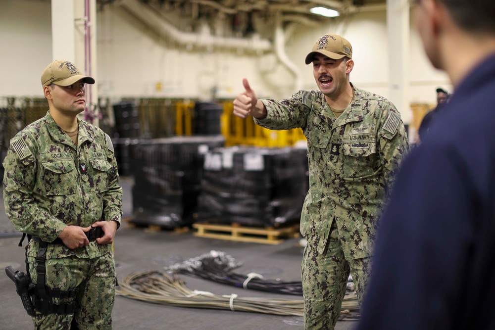 USS Tripoli Weapons Familiarization