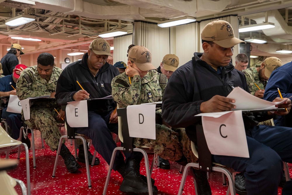 USS Tripoli Chief Exam