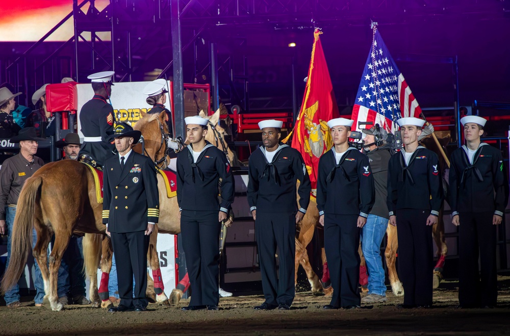 Sailors attend San Diego Rodeo at Petco Park