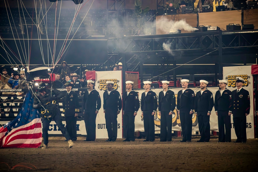 Sailors attend San Diego Rodeo at Petco Park