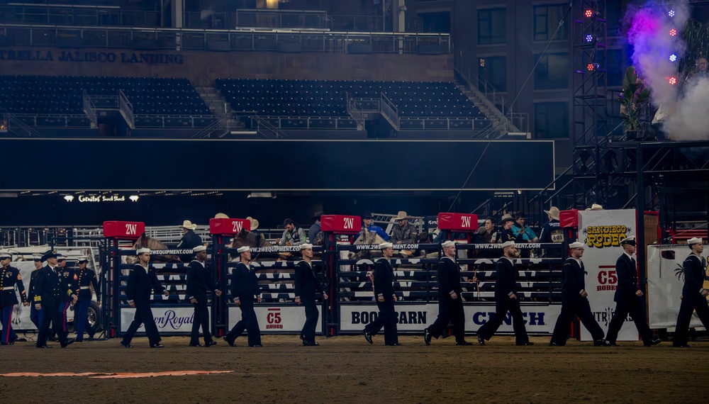 Sailors attend San Diego Rodeo at Petco Park