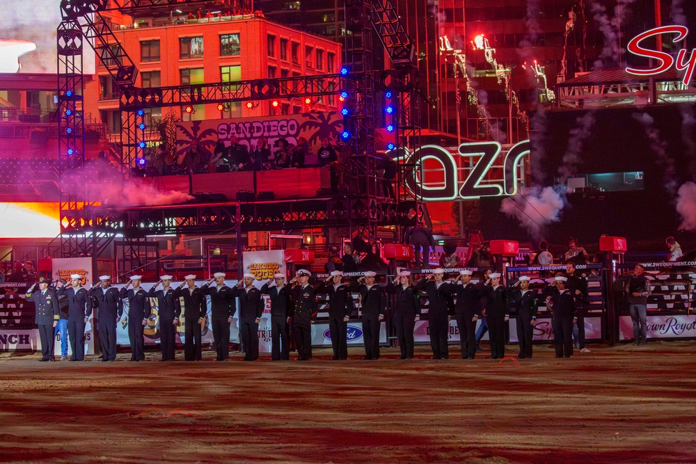 Sailors attend San Diego Rodeo at Petco Park