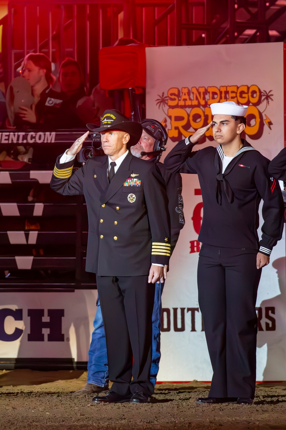 Sailors attend San Diego Rodeo at Petco Park