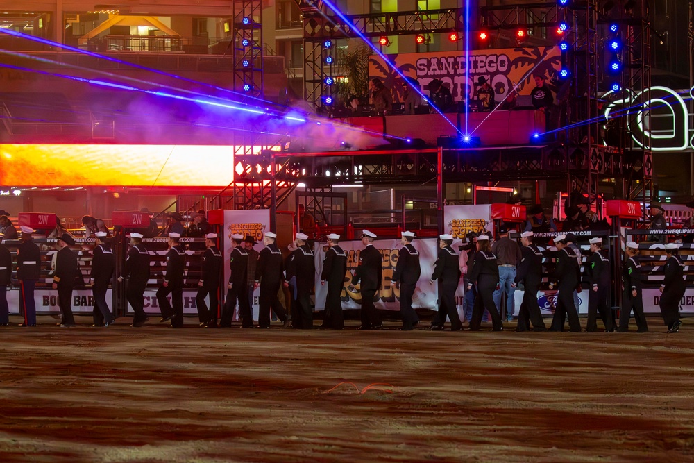 Sailors attend San Diego Rodeo at Petco Park