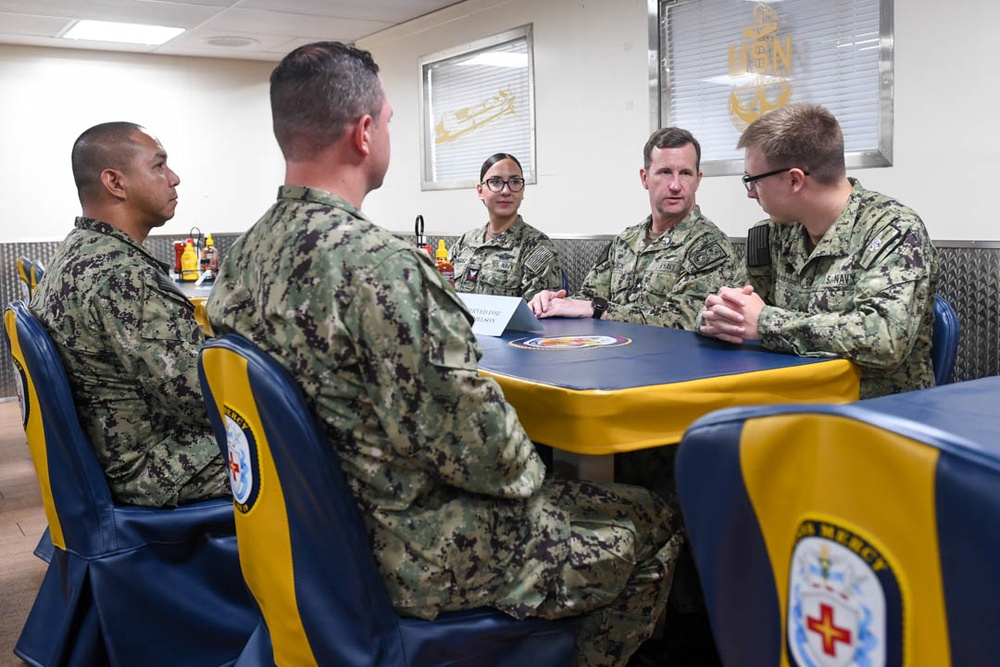 Pacific Partnership 2024-1: Rear Adm. Melson visits the Mercy