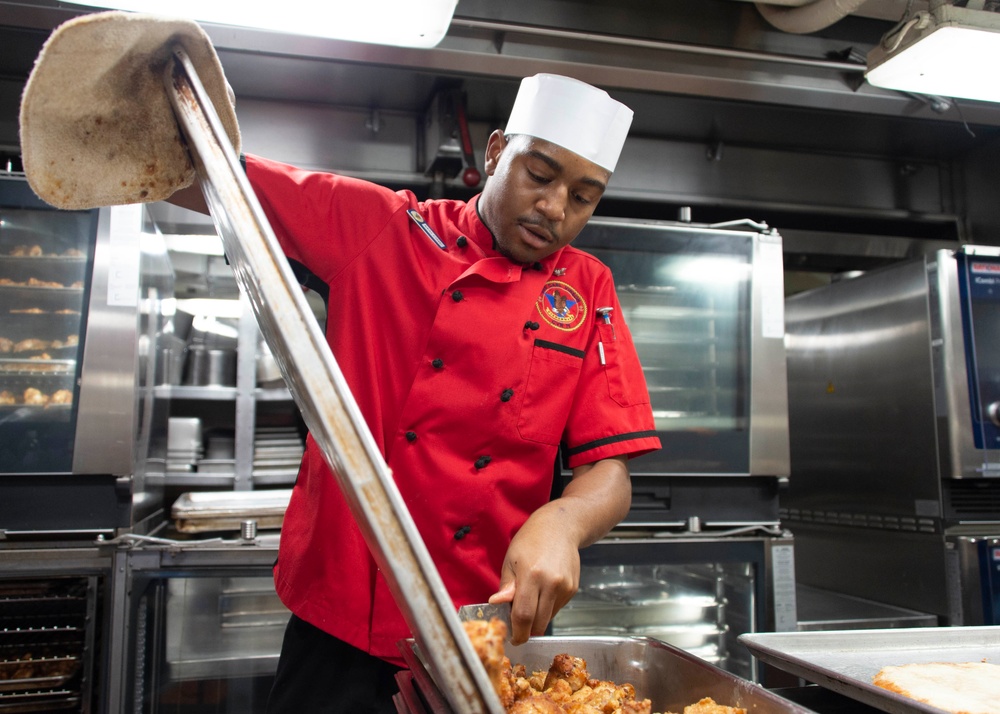 USS Carl Vinson (CVN 70) Sailors Prepare Dinner