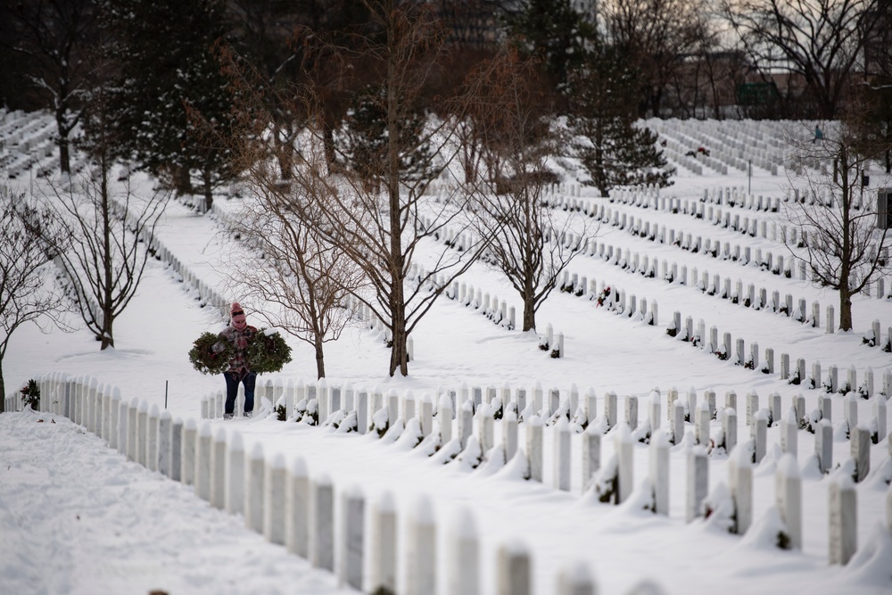 Wreaths Out at Arlington National Cemetery 2024