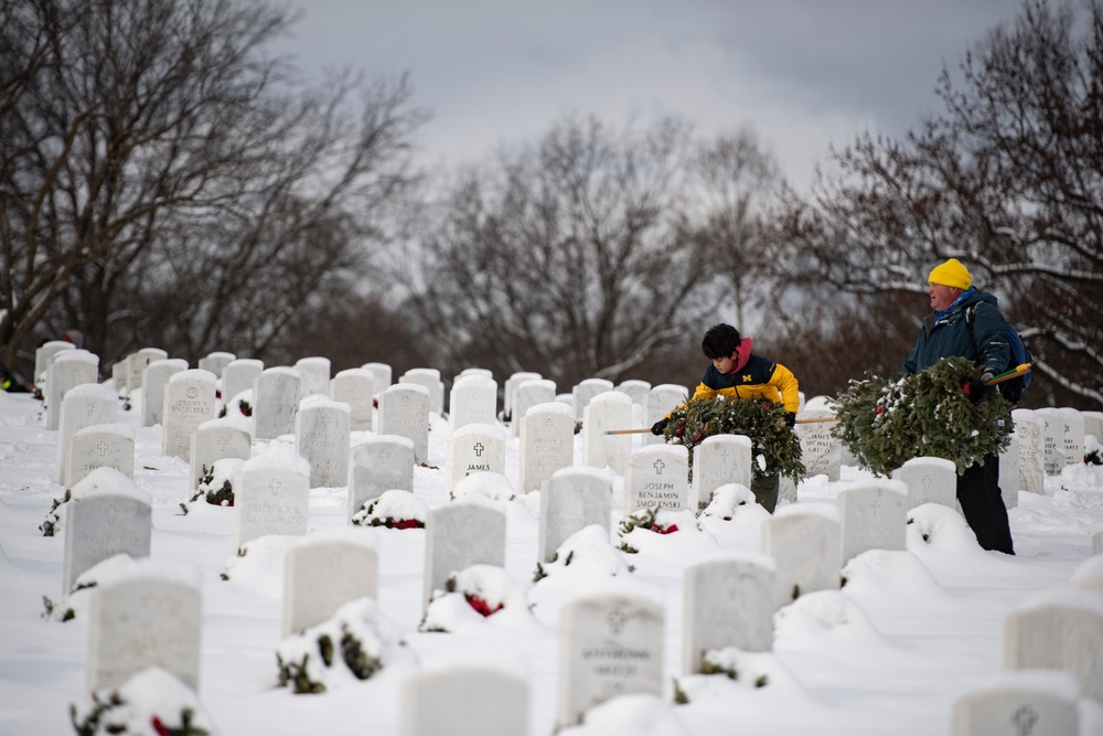 Wreaths Out at Arlington National Cemetery 2024