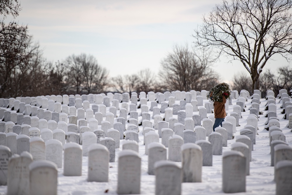 Wreaths Out at Arlington National Cemetery 2024