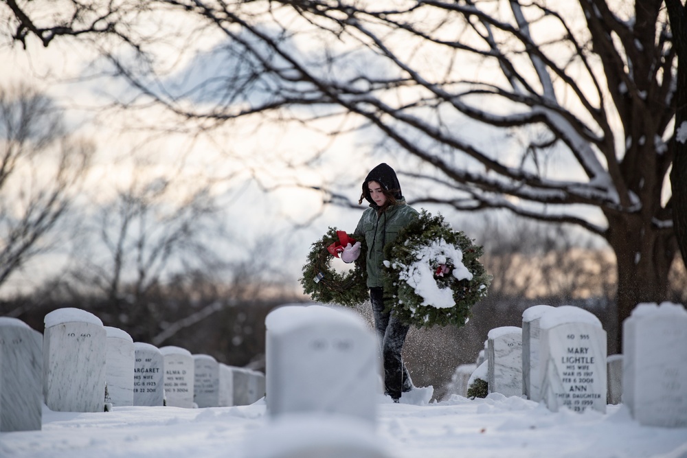 Wreaths Out at Arlington National Cemetery 2024