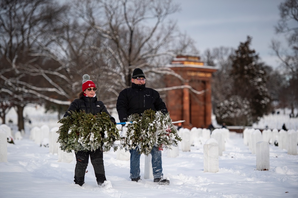 Wreaths Out at Arlington National Cemetery 2024