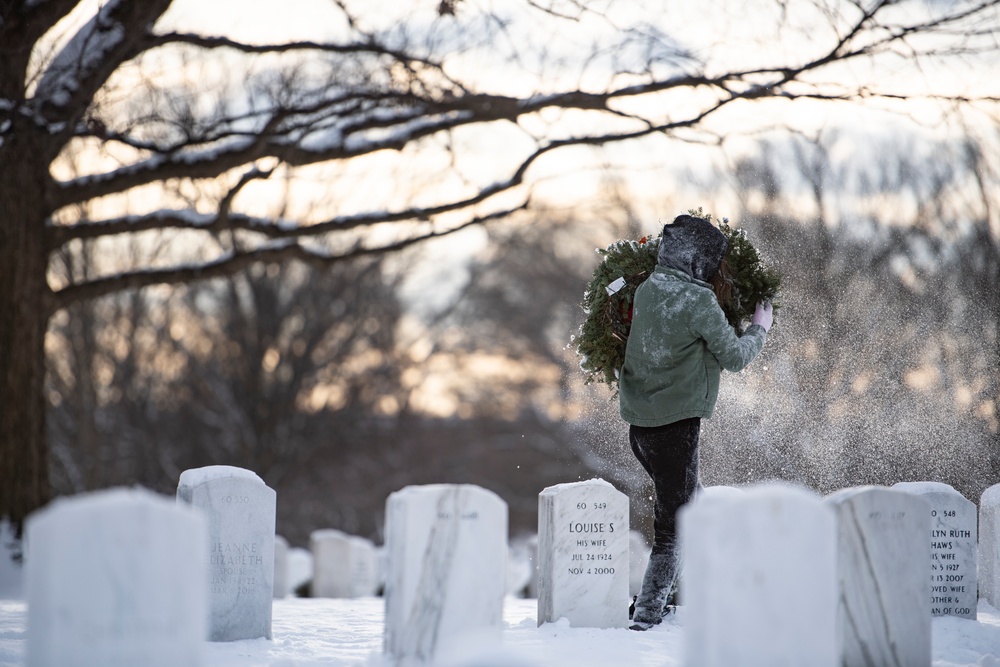 Wreaths Out at Arlington National Cemetery 2024