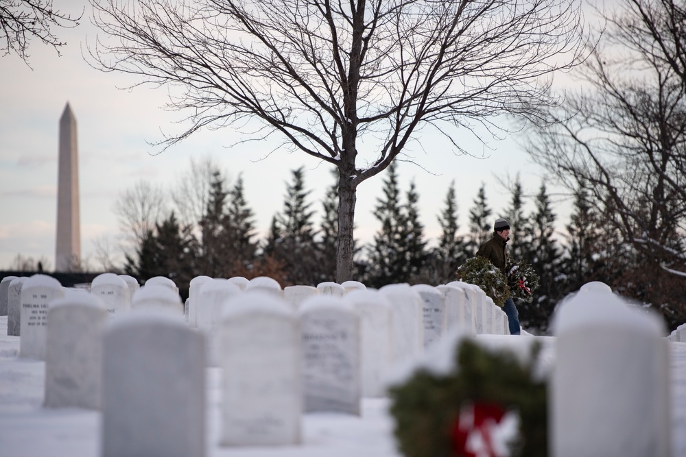 Wreaths Out at Arlington National Cemetery 2024