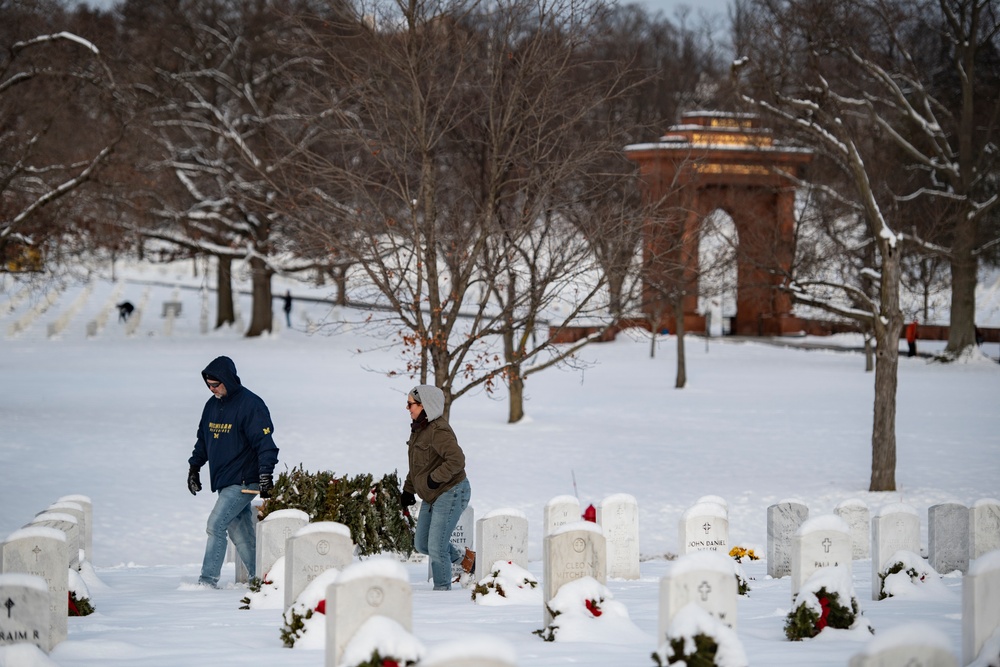 Wreaths Out at Arlington National Cemetery 2024