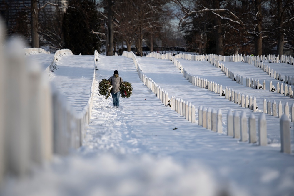 Wreaths Out at Arlington National Cemetery 2024