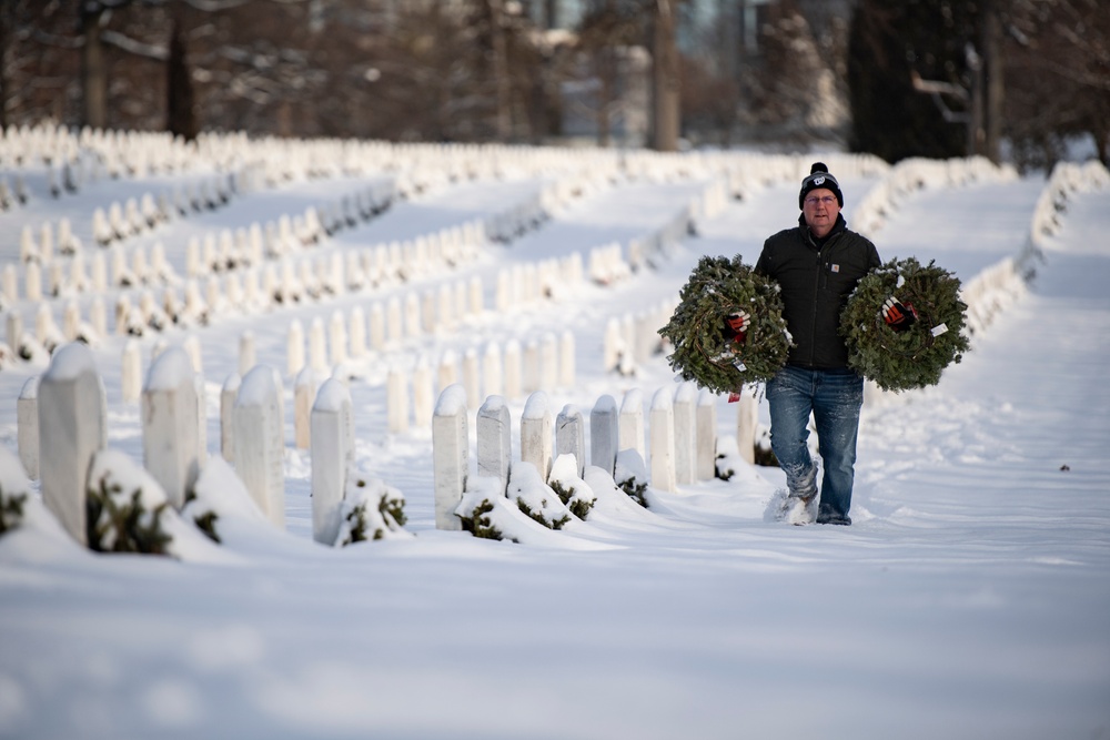 Wreaths Out at Arlington National Cemetery 2024