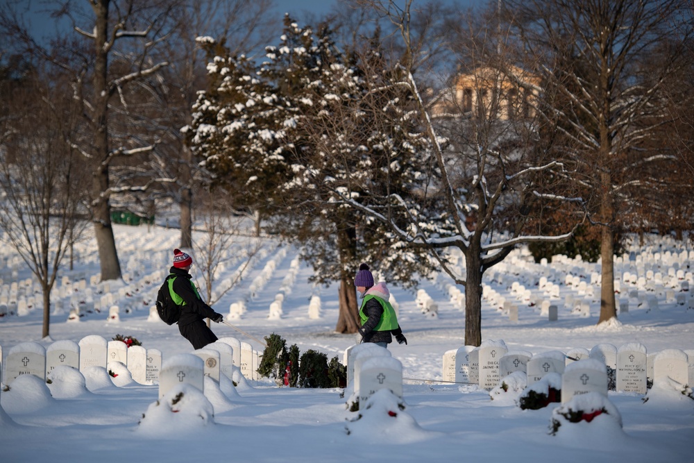 Wreaths Out at Arlington National Cemetery 2024