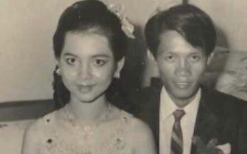 Lt. Col. Hun's parents on their wedding day