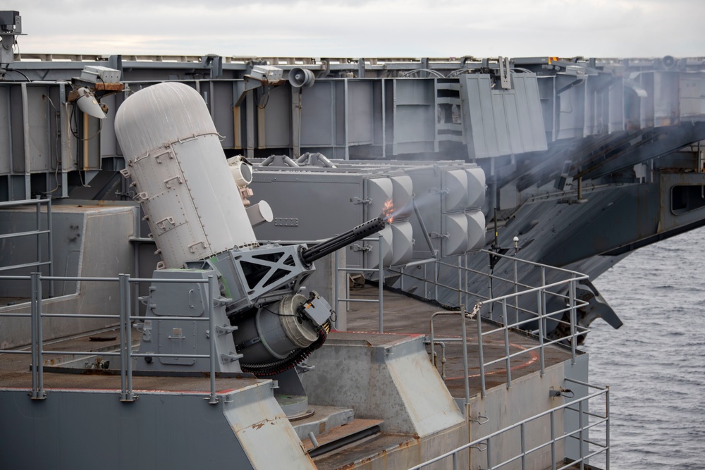 Abraham Lincoln conducts CIWS live-fire testing