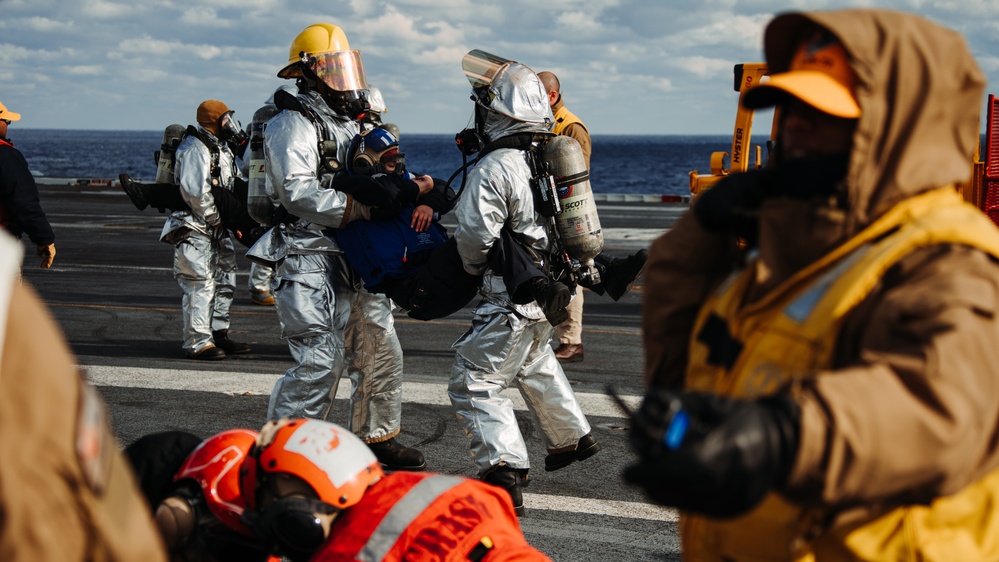 Sailors Participate in a Mass Casualty Drill