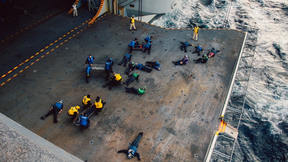 Sailors Participate in a Mass Casualty Drill