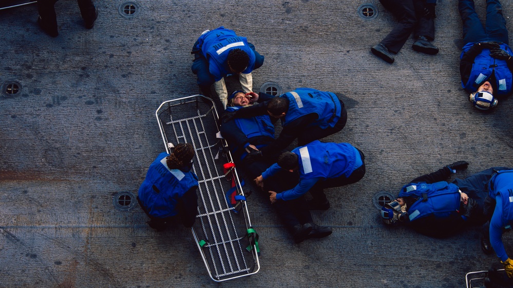 Sailors Participate in a Mass Casualty Drill