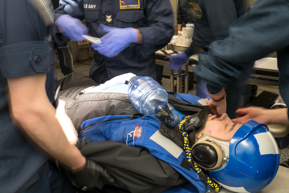 Sailors Participate in a Mass Casualty Drill