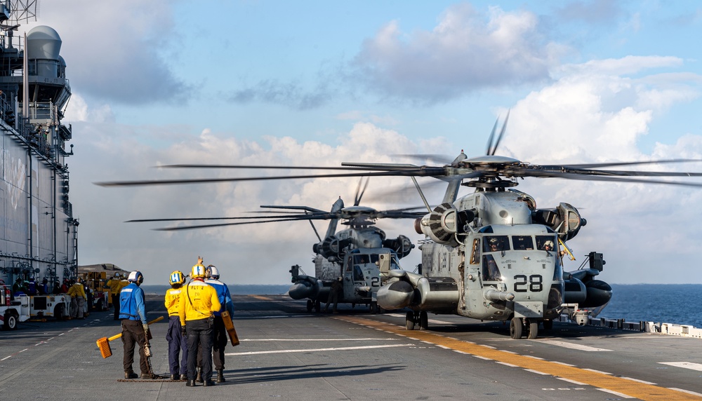 USS America Conducts Flight Operations WIth VMFA 121