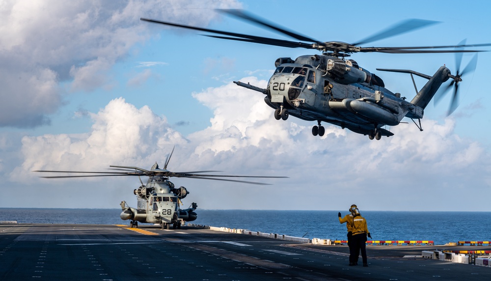 USS America Conducts Flight Operations WIth VMFA 121