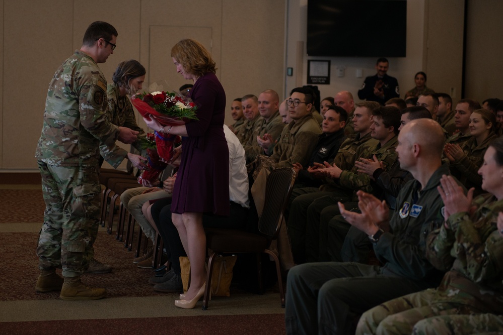 Lt. Col. Justin Cecchini assumes command of the 136th Attack Squadron