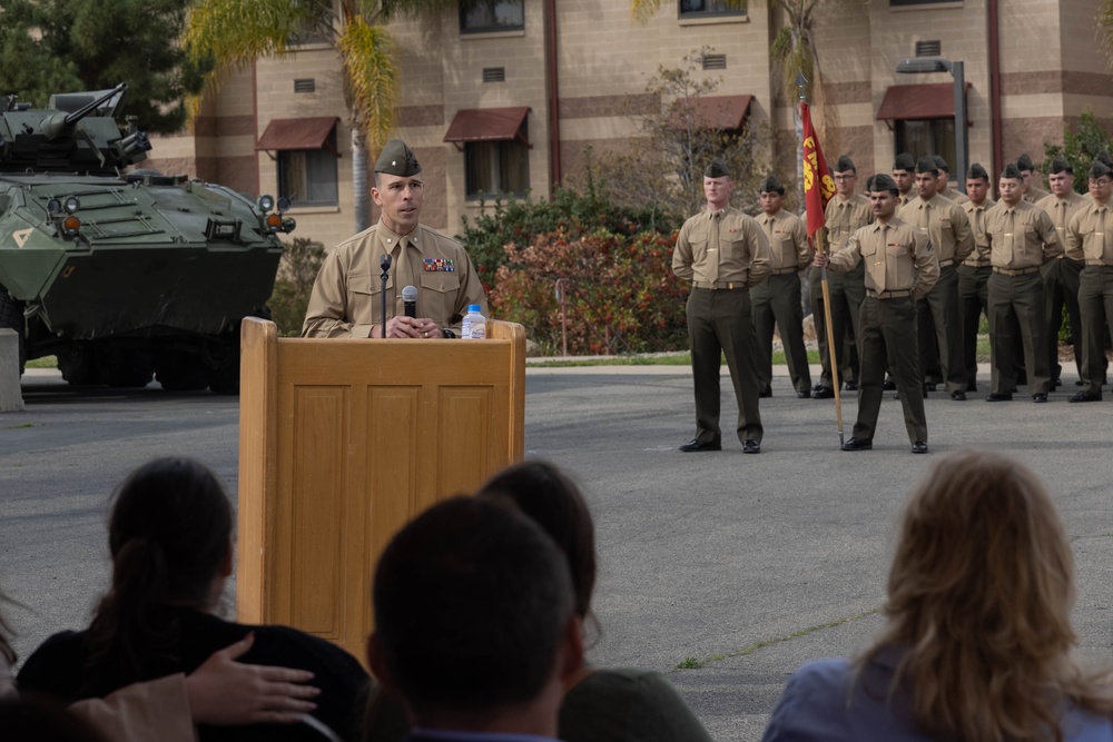 1st LAR Bn. dedicates command post to fallen Marine