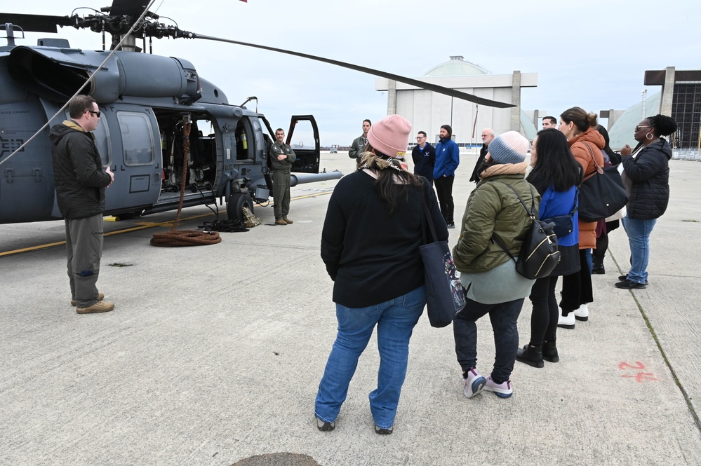 129th recruiters give educators on base tour