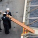 Abraham Lincoln hosts a burial-at-sea ceremony