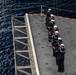 Abraham Lincoln hosts a burial-at-sea ceremony