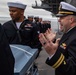 Abraham Lincoln hosts a burial-at-sea ceremony