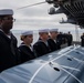 Abraham Lincoln hosts a burial-at-sea ceremony