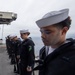 Abraham Lincoln hosts a burial-at-sea ceremony