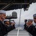 Abraham Lincoln hosts a burial-at-sea ceremony