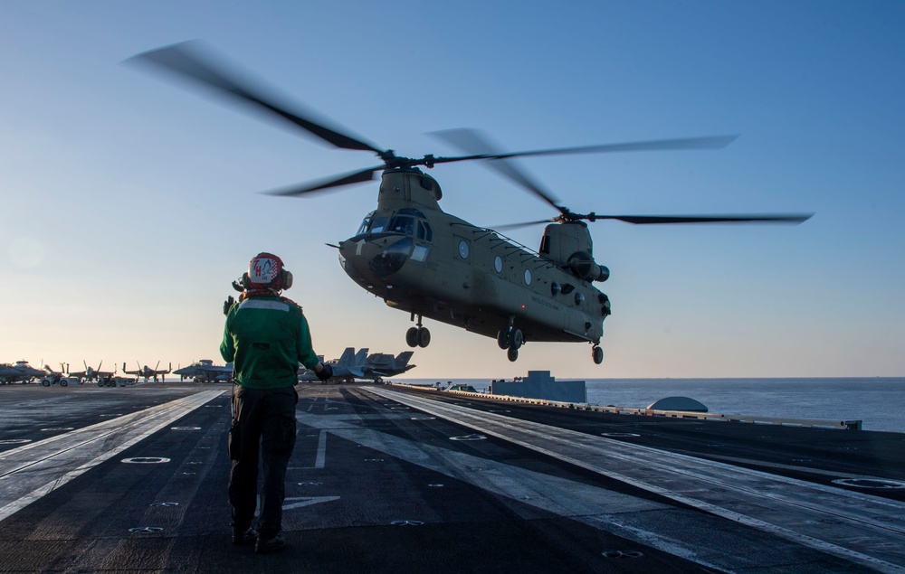 USS Carl Vinson (CVN 70) Conducts Bilateral Exercise with United States Army