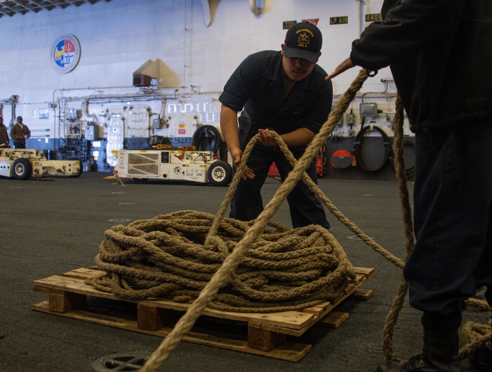 USS America Conducts a Replenishment-at-Sea with the USNS John Ericsson