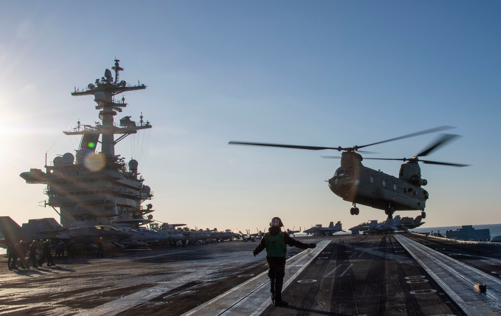 USS Carl Vinson (CVN 70) Conducts Bilateral Exercise with United States Army