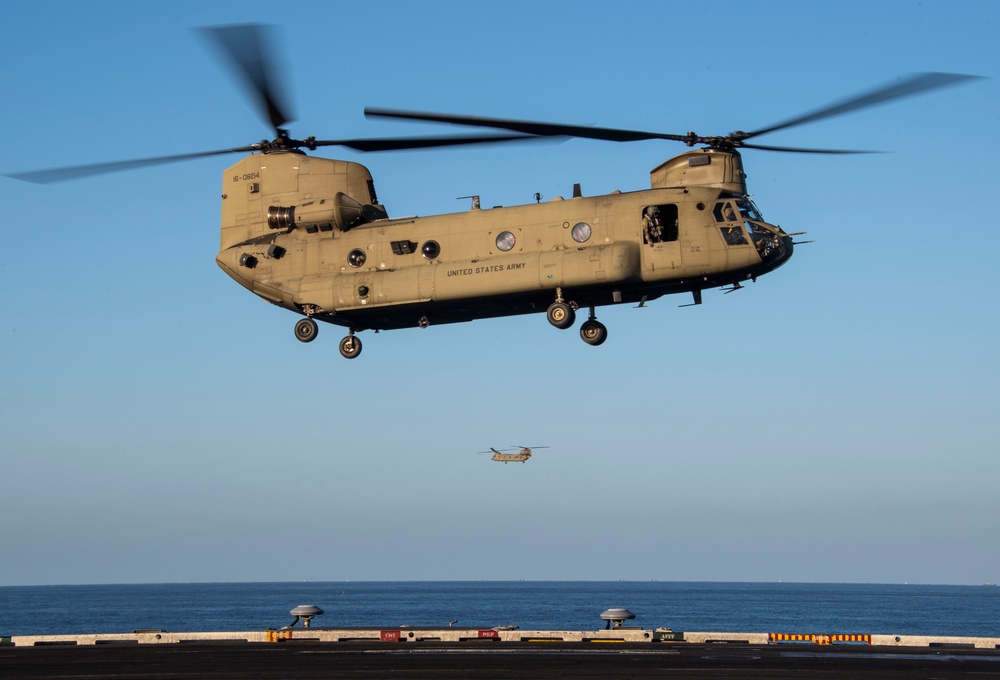 USS Carl Vinson (CVN 70) Conducts Bilateral Exercise with United States Army
