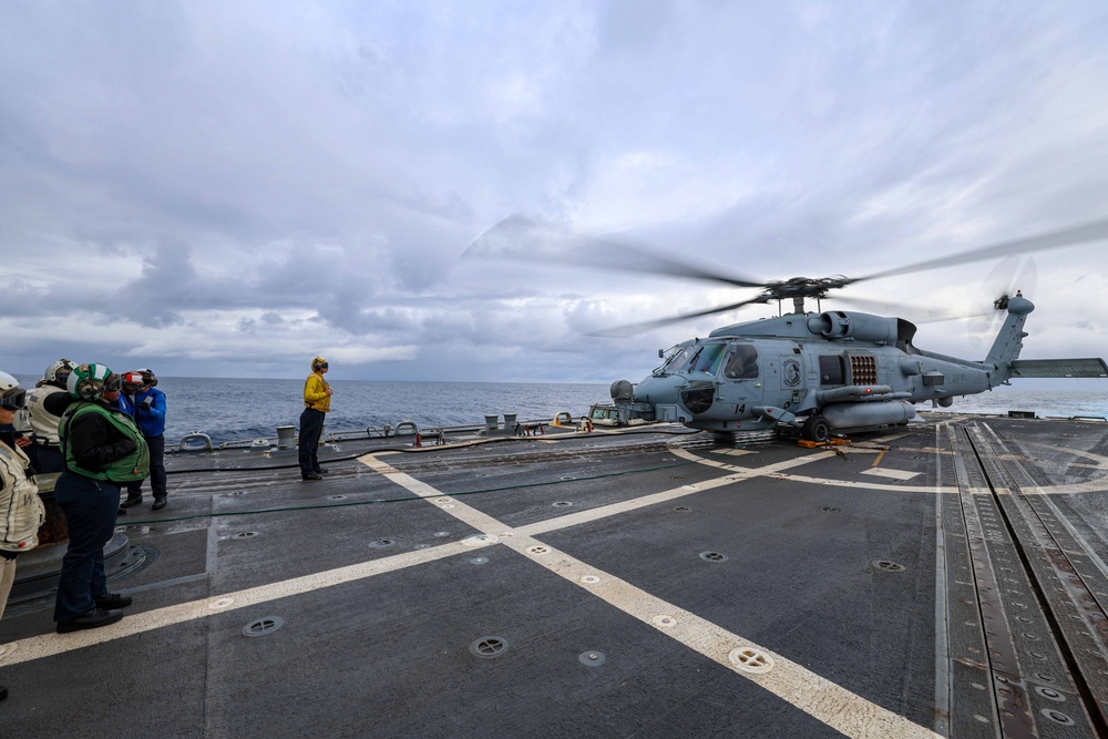 USS John Finn Conducts Helo Ops