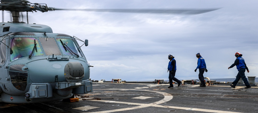 USS John Finn Conducts Helo Ops