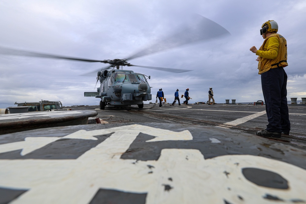 USS John Finn Conducts Helo Ops