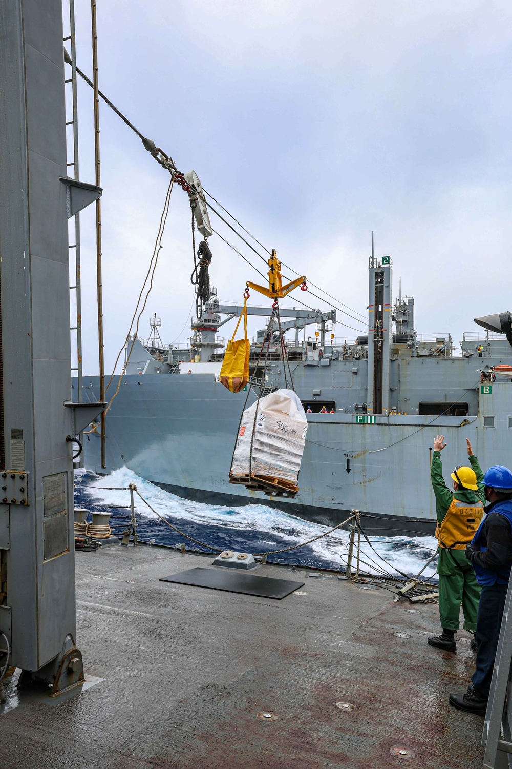 USS John Finn Conducts RAS with Cesar Chavez