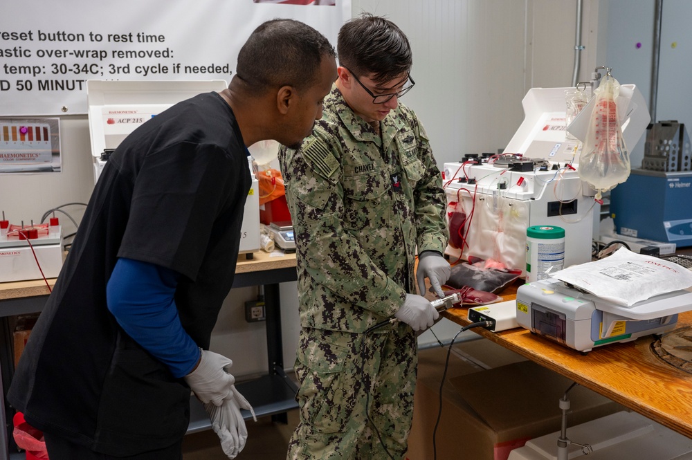 Sigonella Blood Depot Trainer visits CJTF-HOA to Promote Mission Readiness